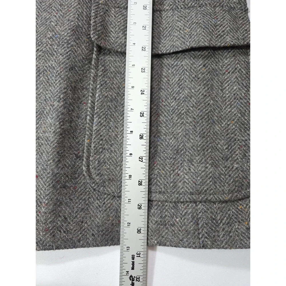 Vintage Imperial Haggar Wool Blazer 44R Gray Herringbone USA $115